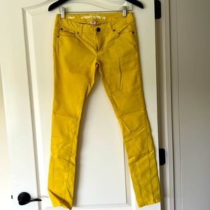 Mossimo for Target yellow skinny denim